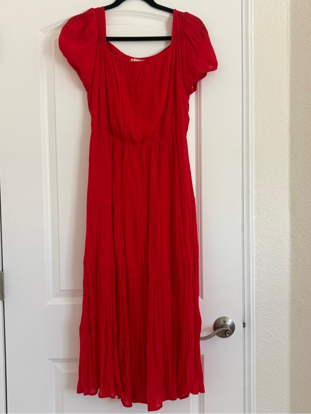 Indigo Rose Short-Sleeve Maxi Sun Dress - Size Medium